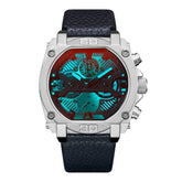 Police Blue Leather Watch